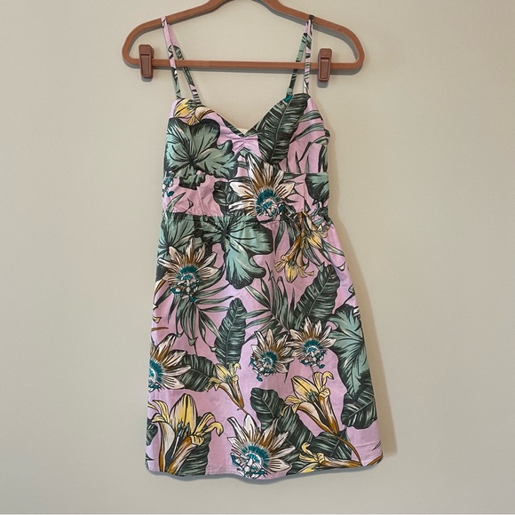 J Crew Summer Dress Size XS Beach Travel Tropical Mermaid Boat Island Coastal - Picture 2 of 5